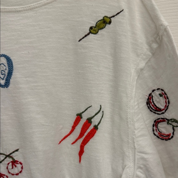 Anthropologie Maeve Embroidered T-Shirt - Picture 3 of 7